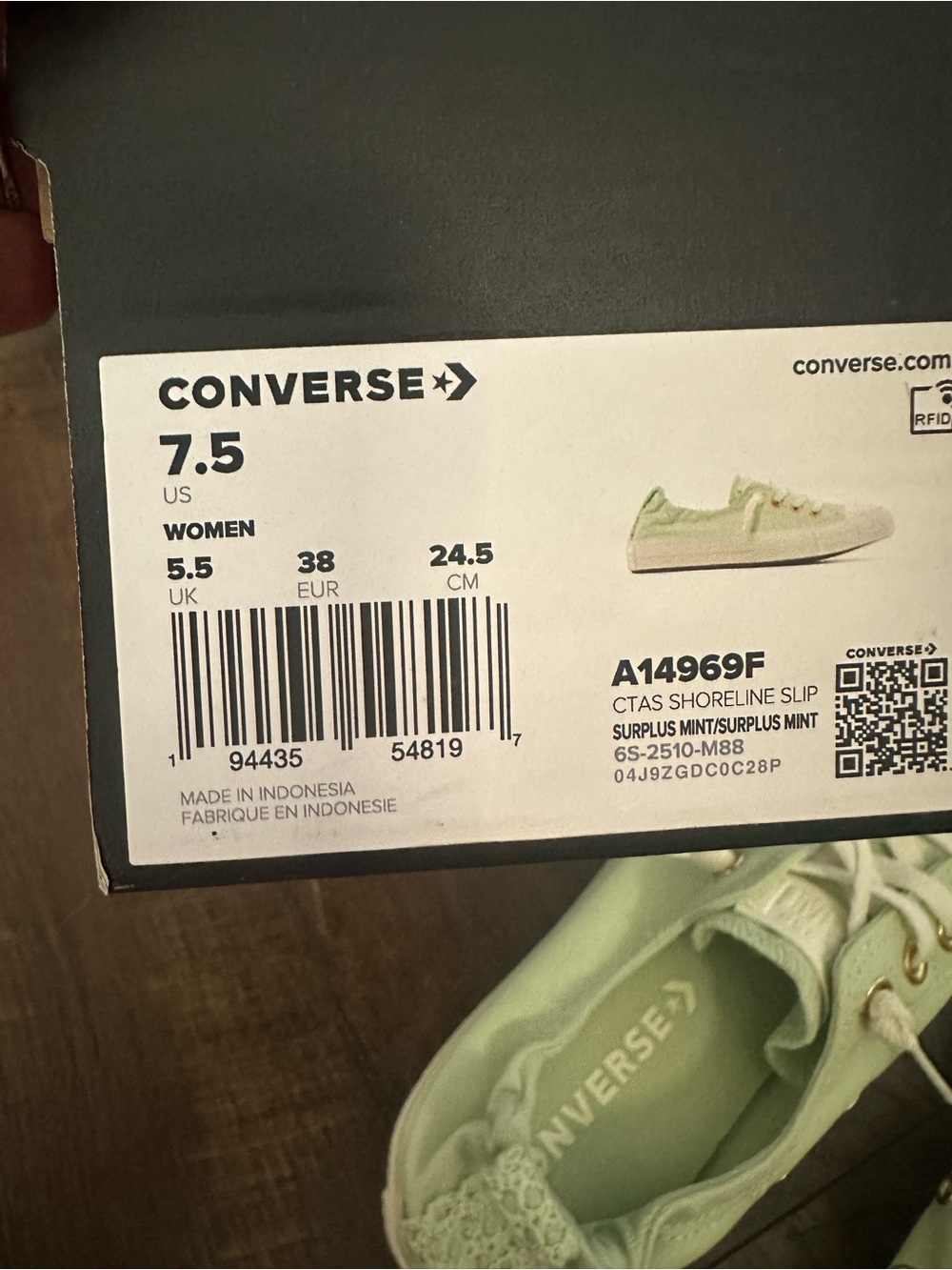 Converse Low Top Sneakers in Mint - Picture 8 of 8
